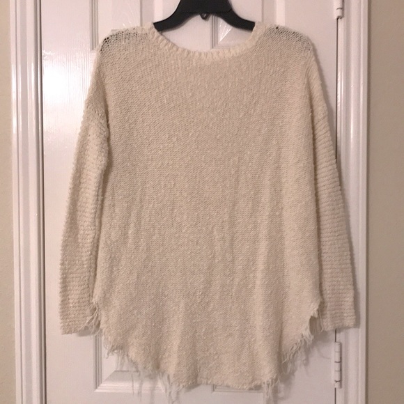 FREE PEOPLE Cross My Heart Distressed Sweater XS - Picture 8 of 9
